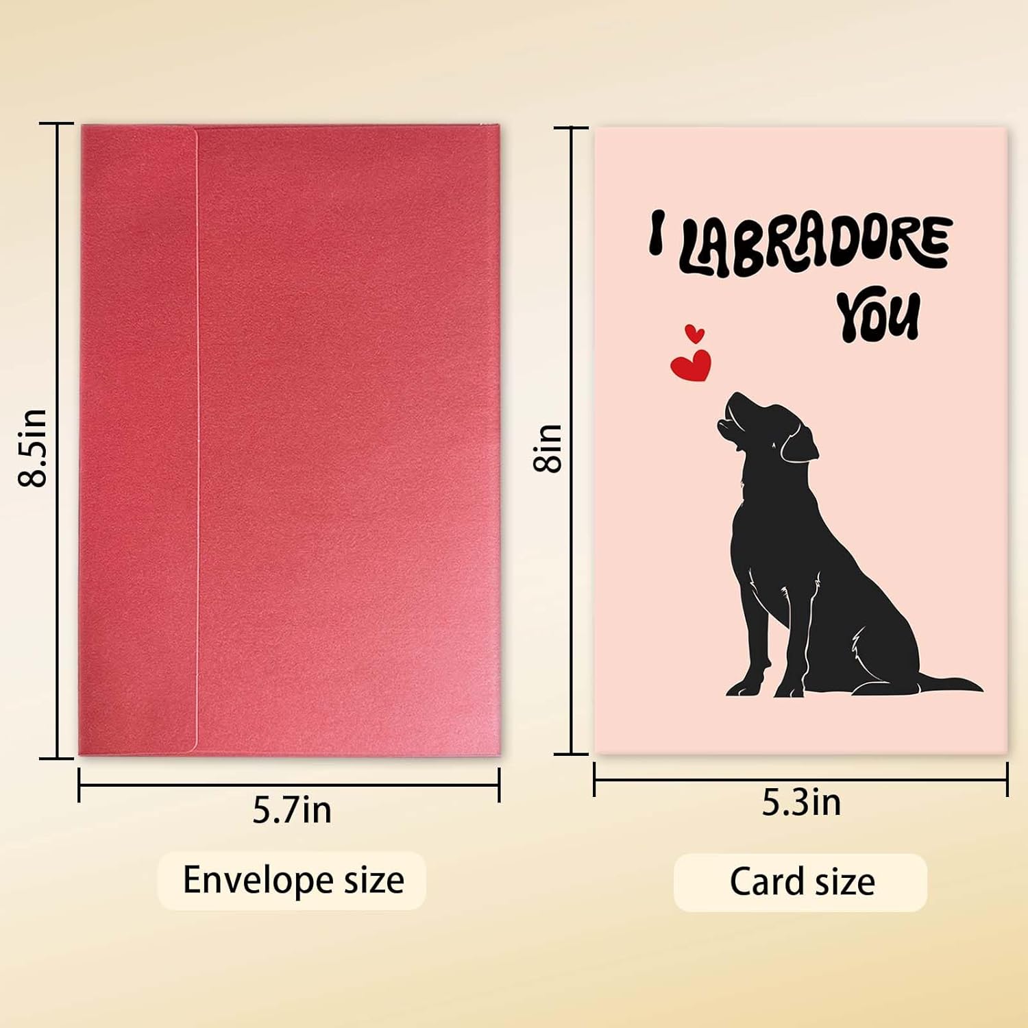 Funny Valentines Card For Lab Lovers, Labrador Valentine Card For Friends Family, Dog Valentine Card For Labrador Owner, Lab Galentine’S Day Card, I Labradore You