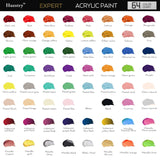 Acrylic Paint Set 76 Pcs Of 64 Colors 2Fl Oz 60Ml Bottles With 12 Brushes,Non Toxic 64 Colors Acrylic Paint No Fading Rich Pigment For Kids Adults Artists Canvas Crafts Wood Painting