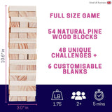 The Drinking Game - The Ultimate Pregame Drink Tower For Parties - 54 Stack It Blocks With Unique Dares, Friendsgiving Games, Funny White Elephant Gifts, Dirty Santa Gifts, Holiday Games