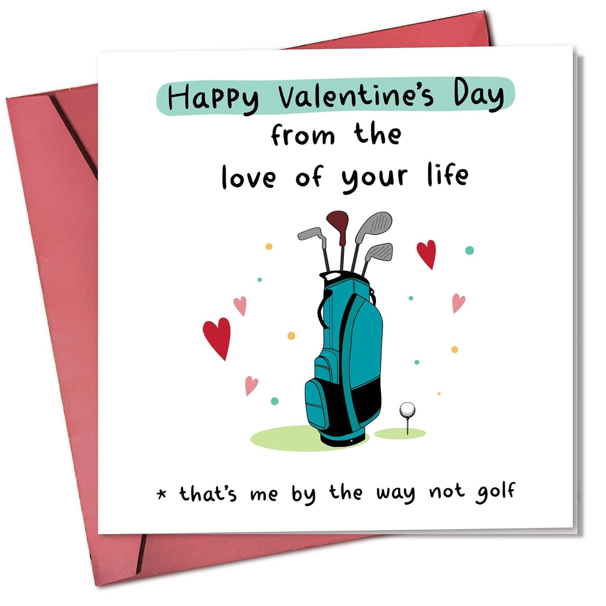 Valentines Gifts For Him, Boyfriend, Bf, Husband, Men - Funny Valentines Card For Him - Anniversary, Birthday Gifts For Men - Single 5.7''X 5.7'' Folded Romantic Love Greeting Card With Red Envelope