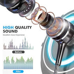 Wired Earbuds 5 Pack, Mic, Heavy Bass, 3.5mm Jack, High-Quality Sound