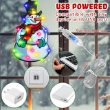5 Pcs Christmas Window Lights Decorations Lighted Christmas Window Silhouette 8 Modes Usb Powered With Remote Timer Ligh