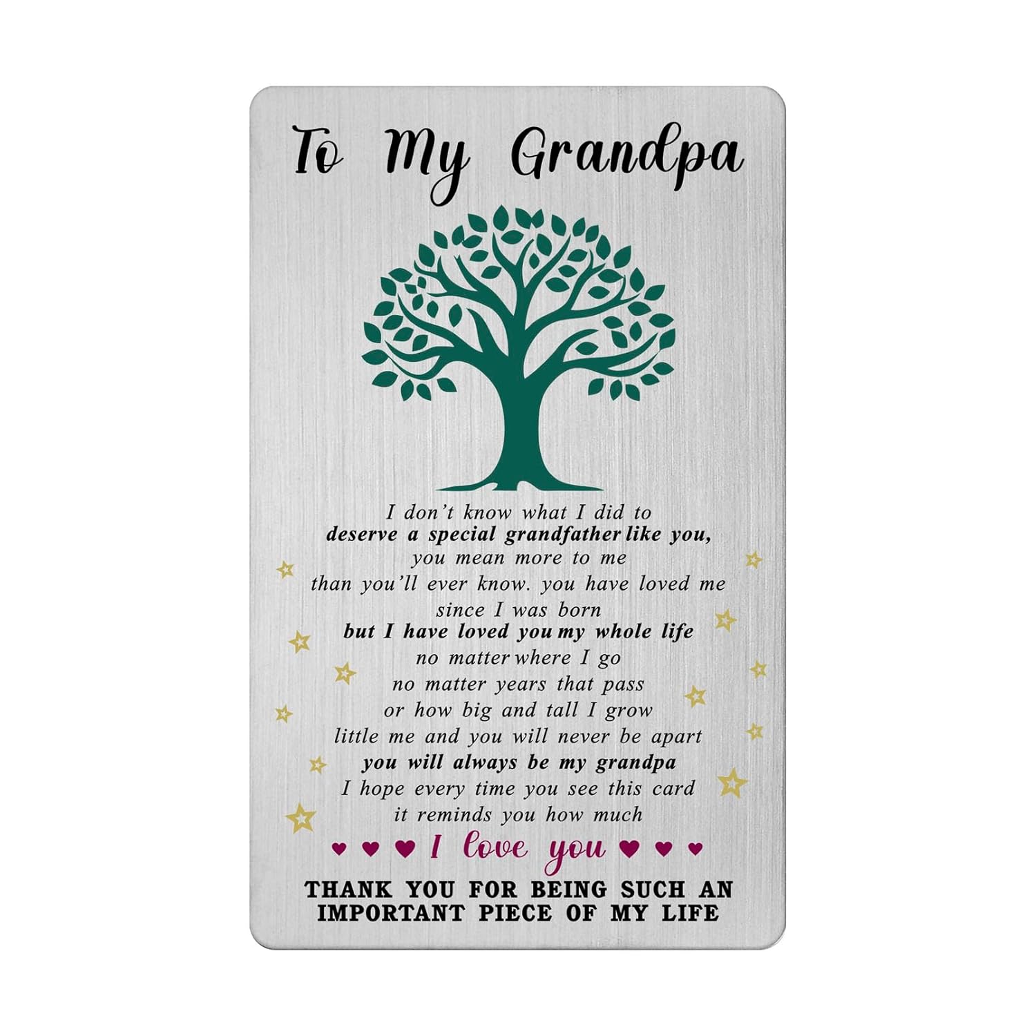 Valentines Day Card For Grandpa - Thank You Gifts For Grandpa Grandfather Birthday Easter Father'S Day Card