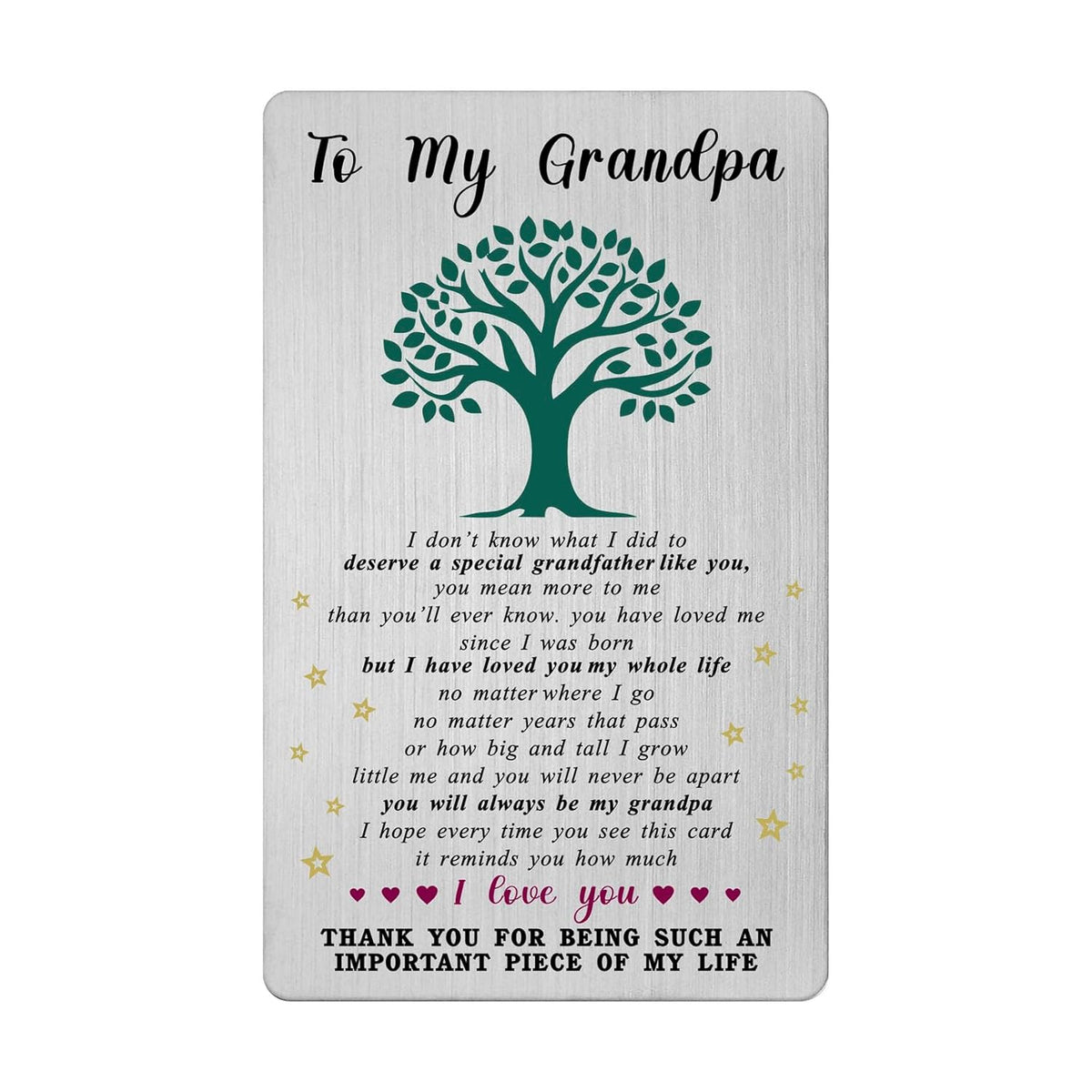 Valentines Day Card For Grandpa - Thank You Gifts For Grandpa Grandfather Birthday Easter Father'S Day Card