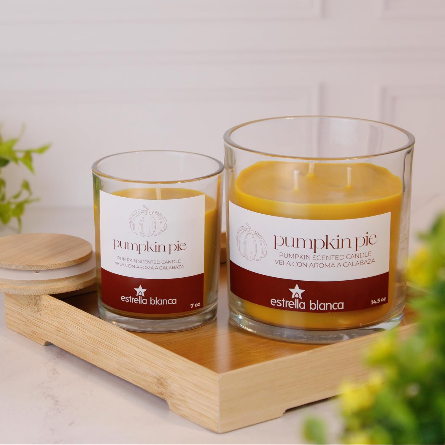 14.5Oz Pumpkin Pie Scented Candle, Cozy Fall Home Fragrance, Soy Wax Candle With Long-Lasting Burn, Warm Autumn Decor Candle Gift For Women And Men