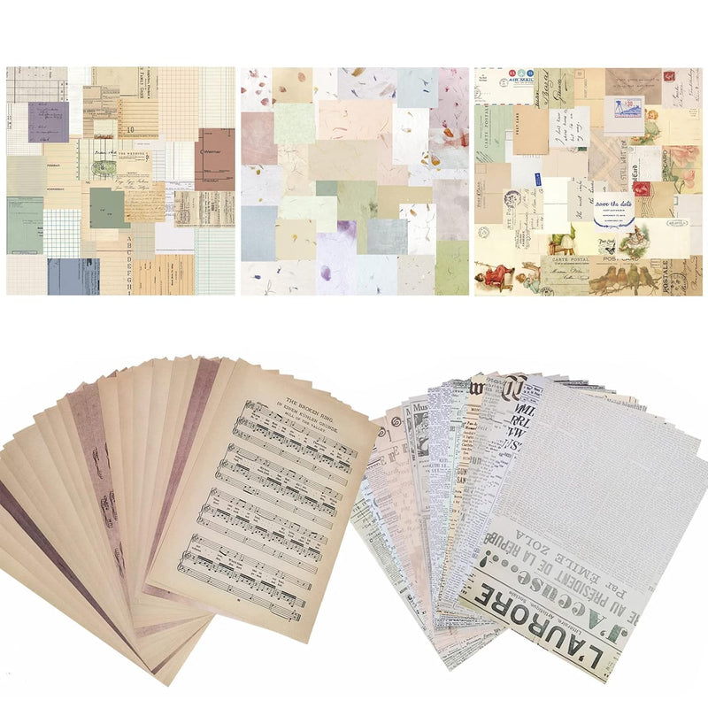 240 Pieces 5 Sets Vintage Scrapbook Paper Junk Journal Pages Scrapbooking Jour