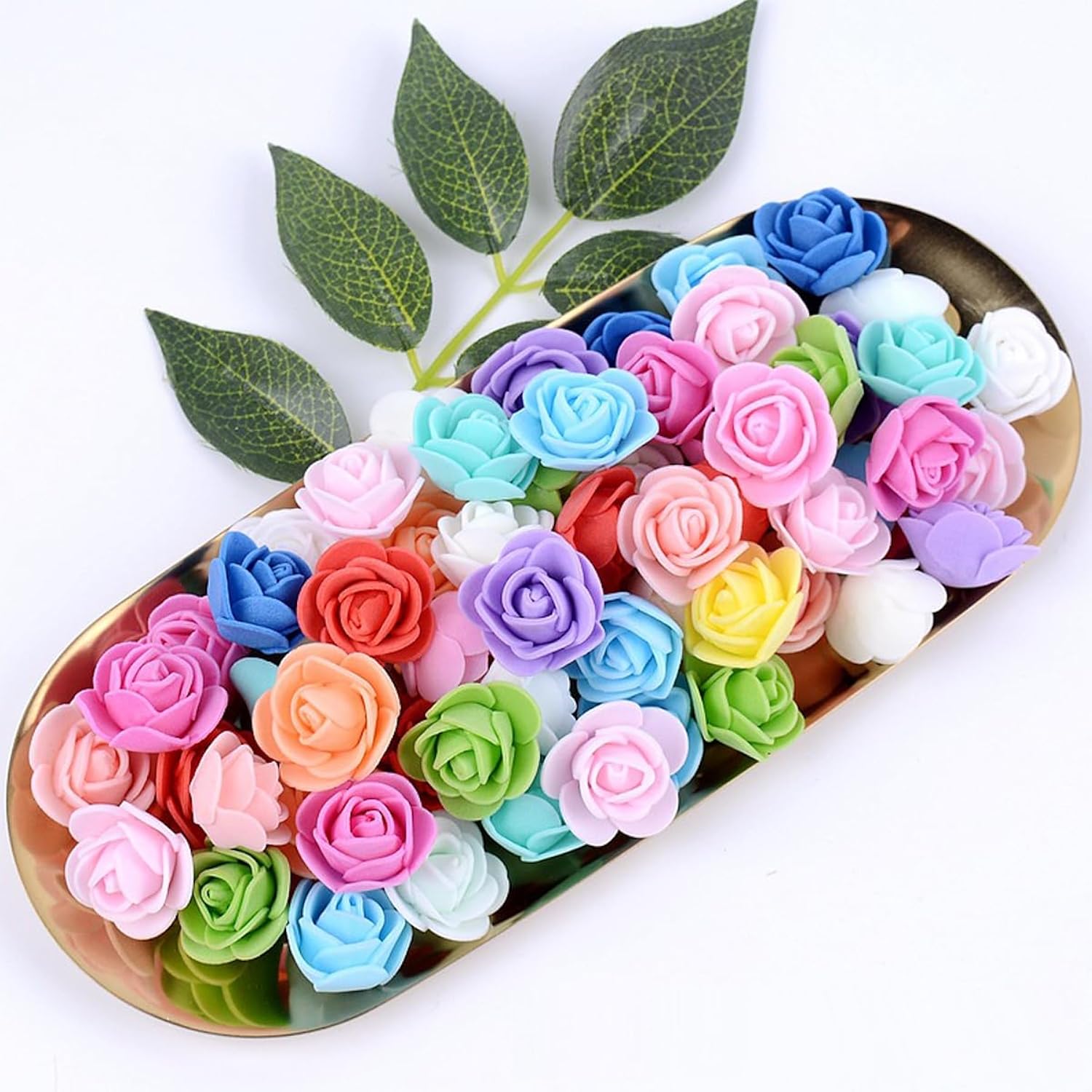 200Pcs 1.37 Inch Mini Artificial Rose Flowers Heads Pe Foam Fake Rose Heads For Wedding Home Decoration Diy Crafts, Party, Festival,Valentine'S Day Decoration