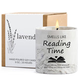 Book Lovers Gifts - Bookish Bookworm Gift For Women, Christmas Birthday Gifts For Librarian Readers Author, 6 Oz Book Lovers Candle Gift
