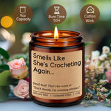 Candle Crochet Gifts For Women, Funny Gifts For Crocheters Knitters Crochet Lovers, Cool Ideas For People Who Crocheted - Valentines Day Birthday Crocheting Presents For Knitting Crafter