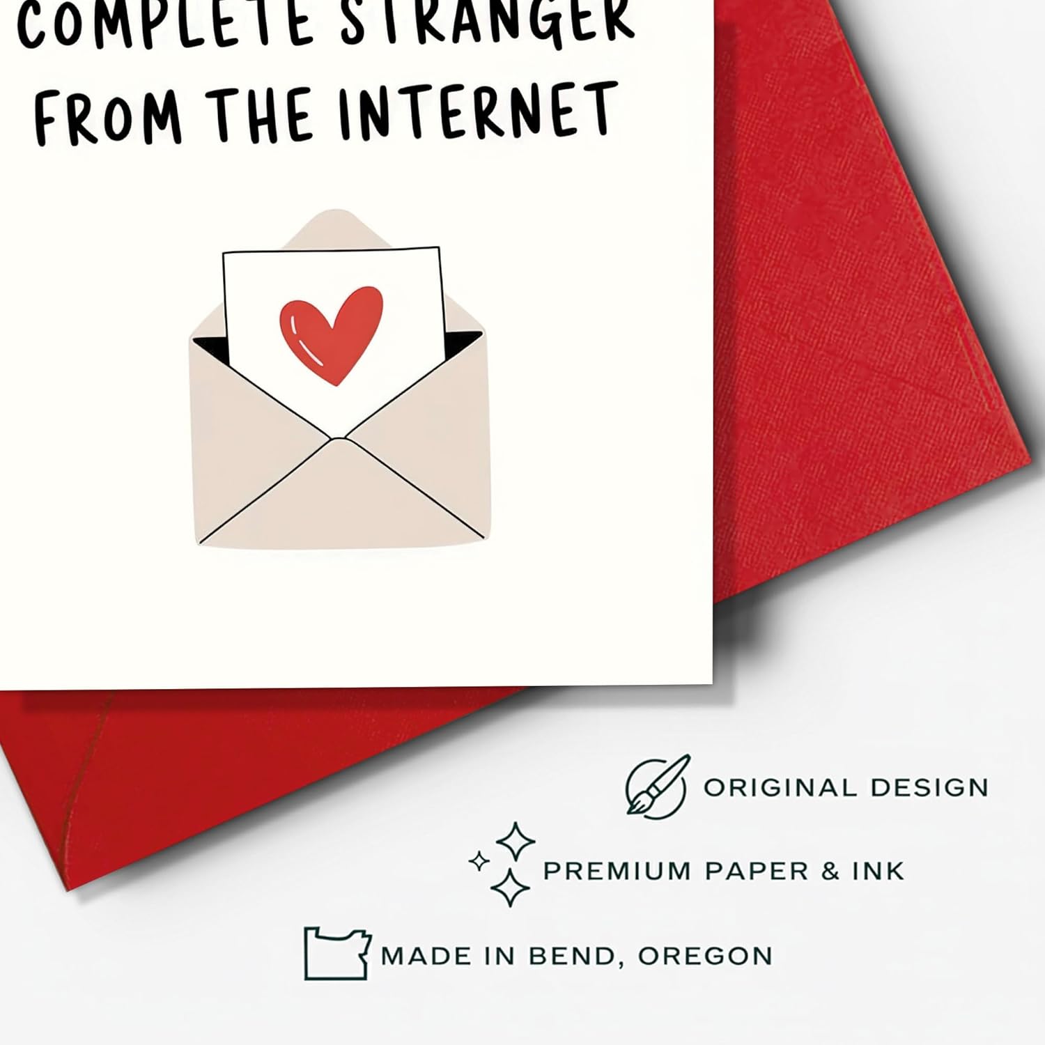 (5.3X8In) Funny Love Card I’M So Glad I Went On A Date With A Complete Stranger From The Internet, Cute Romantic Greeting Card For Boyfriend, Girlfriend, Husband, Or Wife (Xmas 32)