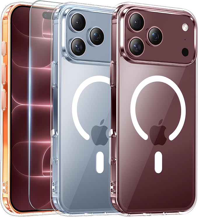 Clear Case for iPhone 18 Pro and iPhone 17 Pro Transparent Protective Cover