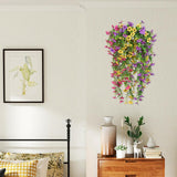 3 Pcs Artificial Fake Hanging Flowers Plants For Spring Outdoor Outside Decoration, Uv Resistant Faux Plastic Fabric Flower For Garden Porch Patio Balcony Yard Decor?Mix?