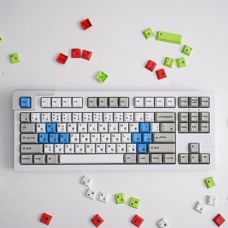 192 Keys Pbt Dye-Sub Japanese Keycaps Set Cherry Profile Fit For 61/64/75/87/1