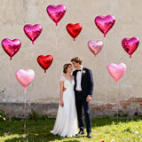 Heart Shaped Balloons Pack Of 12-18Inch Red Pink Rose Red Heart Balloons For Valentines Day Wedding Engagement Anniversary Party Decorations