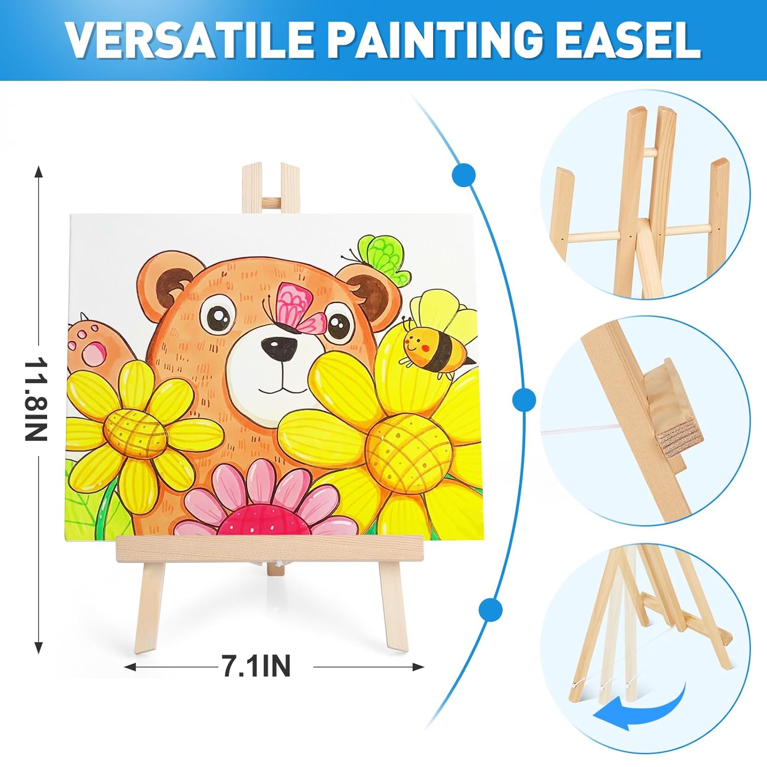 78Pack Acrylic Paint Set, Painting Kits For Adults, Paints Kit With3 Pack Of 12 Colors Paint 3 Sets Of Wooden Easels, Canvas, Brushes, Palette, Art Paint Supplies Kit For Adults Beginner