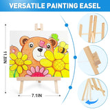 78Pack Acrylic Paint Set, Painting Kits For Adults, Paints Kit With3 Pack Of 12 Colors Paint 3 Sets Of Wooden Easels, Canvas, Brushes, Palette, Art Paint Supplies Kit For Adults Beginner