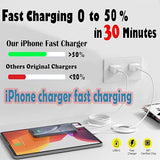 3 Pack Fast iPhone Charger with 6FT USB C to Lightning Cable for iPhone 14 13 12 11 SE