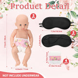 9 Pcs Baby Shower Game Supplies For Blindfold Diaper Changing Baby Dolls With Blindfolds Diapers Baby Changing Diaper Race Game Set For Baby Shower (Pink,Flower)