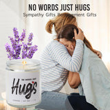 Sympathy Gift For Loss Of Loved One - Lavender Memorial Candle - Grieving Gifts For Women, Condolence Gift, Miscarriage, Pet Loss, In Memory Of Mom, Grief, Thinking Of You (Just Hugs)