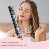 40Th Birthday Wrapping Paper For Women - Mini Roll - Flower Blooms Pattern With 40" Design Gift Wrap Paper For 40Th Birthday, Party And More - 17 Inches X 16.4 Feet, 40 Years Old