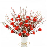 Valentines Day Decor, 6 Pack Red Heart Shaped Picks For Valentines Day Decoration, Valentines Day Picks For Home Table Decor, Valentines Day Gifts Party Decor