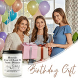40Th Birthday Gifts For Women Men- 7Oz Lavender Scented Soy Wax Candle - 40Th Birthdays Decorations For Her, Him, Friend, Sister, Wife, Husband, Brother