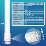2 Pack 4FT T8 Type A B LED Tube Lights 6000K Daylight Plug and Play Ballast Bypass Replacement