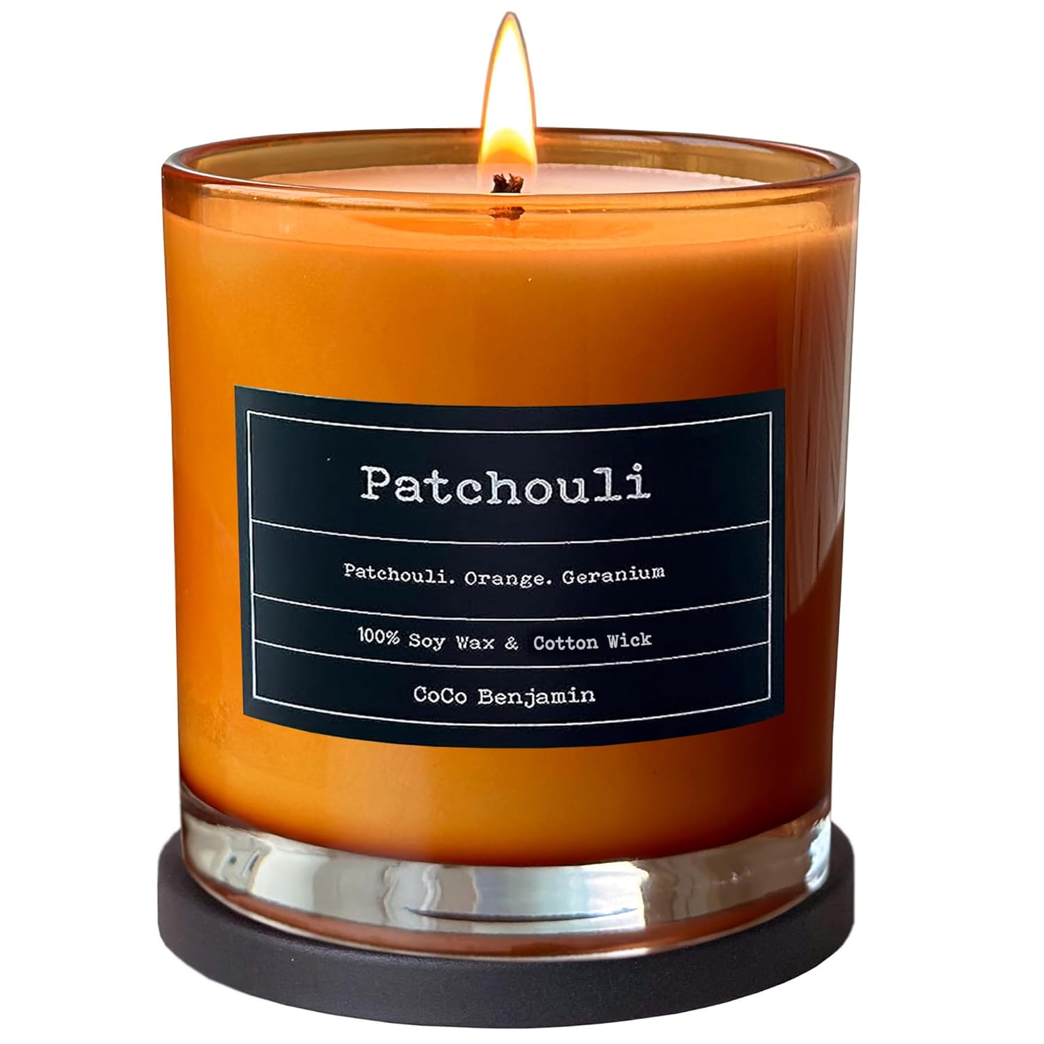 100% Soy, Highly Scented, Hand Poured Soy Candle (Patchouli)