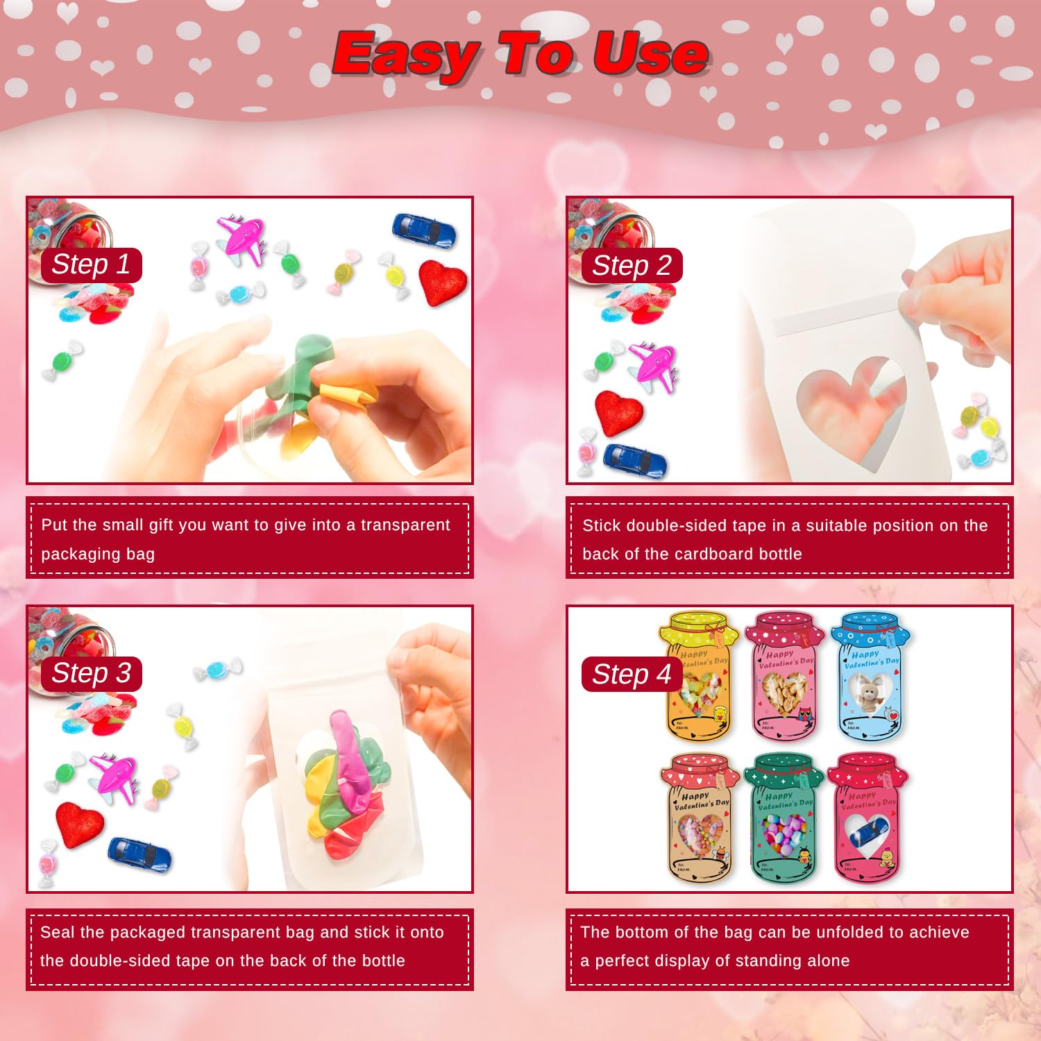 Valentines Day Cards For Kids, 48 Pack Mason Jar Happy Valentine'S Day Cards Bulk, Funny Valentines Exchange Cards For Boys Girls Toddler School Classroom Party Favors