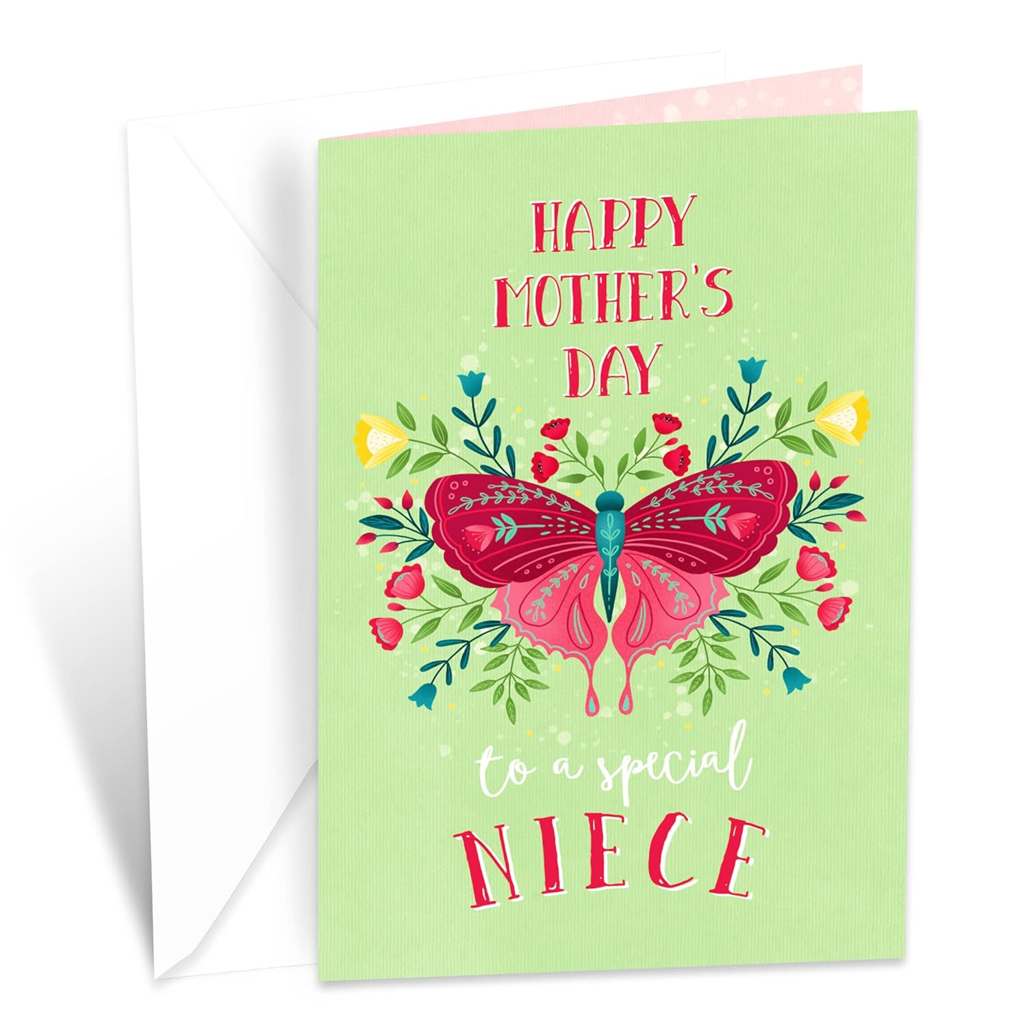 Niece Mother'S Day Card, Made In America, Eco-Friendly, Thick Card Stock With Premium Envelope 5In X 7.75In, Packaged In Protective Mailer