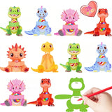 28Pcs Valentines Day Gifts Cards For Kids Boys Girls, Valentine'S Day Greeting Cards With Dinosaur Design, Valentine Exchange Cards Classroom Prizes(Without Fillers)