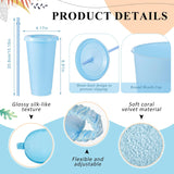 6 Set Baby Shower Prizes For Player Winners Adults Include Plastic Tumbler Blanket Eye Masks Silk Headband Bag Socks Tag Ribbon, Baby Shower Player Winners Bridal Game Gifts (Blue)