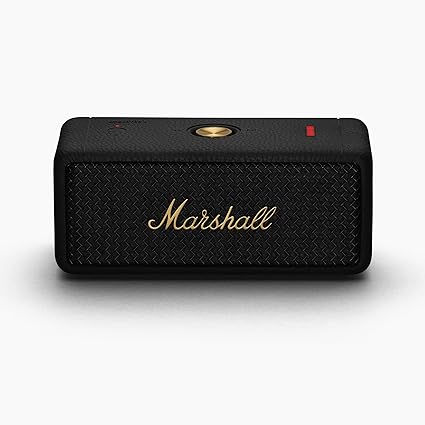 Portable Bluetooth Speaker, Black & Brass