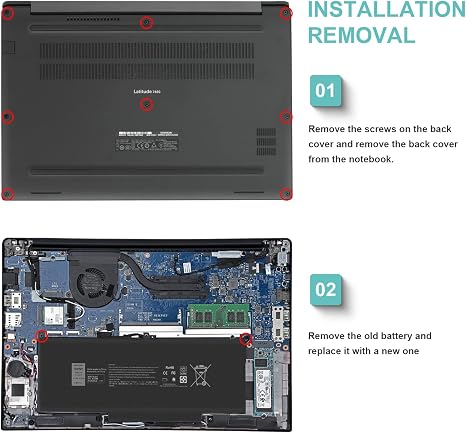 F3YGT Laptop Battery Replacement for Dell Latitude 7280 7480 7490 E7480 E7490