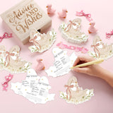 50 Pcs Double Side Goose Baby Predictions & Advice Cards A New Silly Goose Is Almost On The Loose For New Parents Baby Shower Games With Cards Wooden Keepsake Box For Wishes Decorations