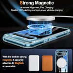 Pixel 9 Pro XL Magnetic Case, Clear Back, Colorful Frame, Shockproof - Blue