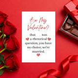 Naughty Be My Valentine Card For Him Her, Humorous Valentine’S Day Card For Husband Wife