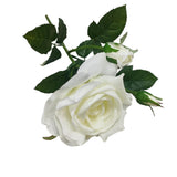 4 Pcs Silk Fake Real Touch White Rose Flowers Bulk,Artificial Roses With Stems For Wedding Arrangement Centerpieces Party Home Table Decorations