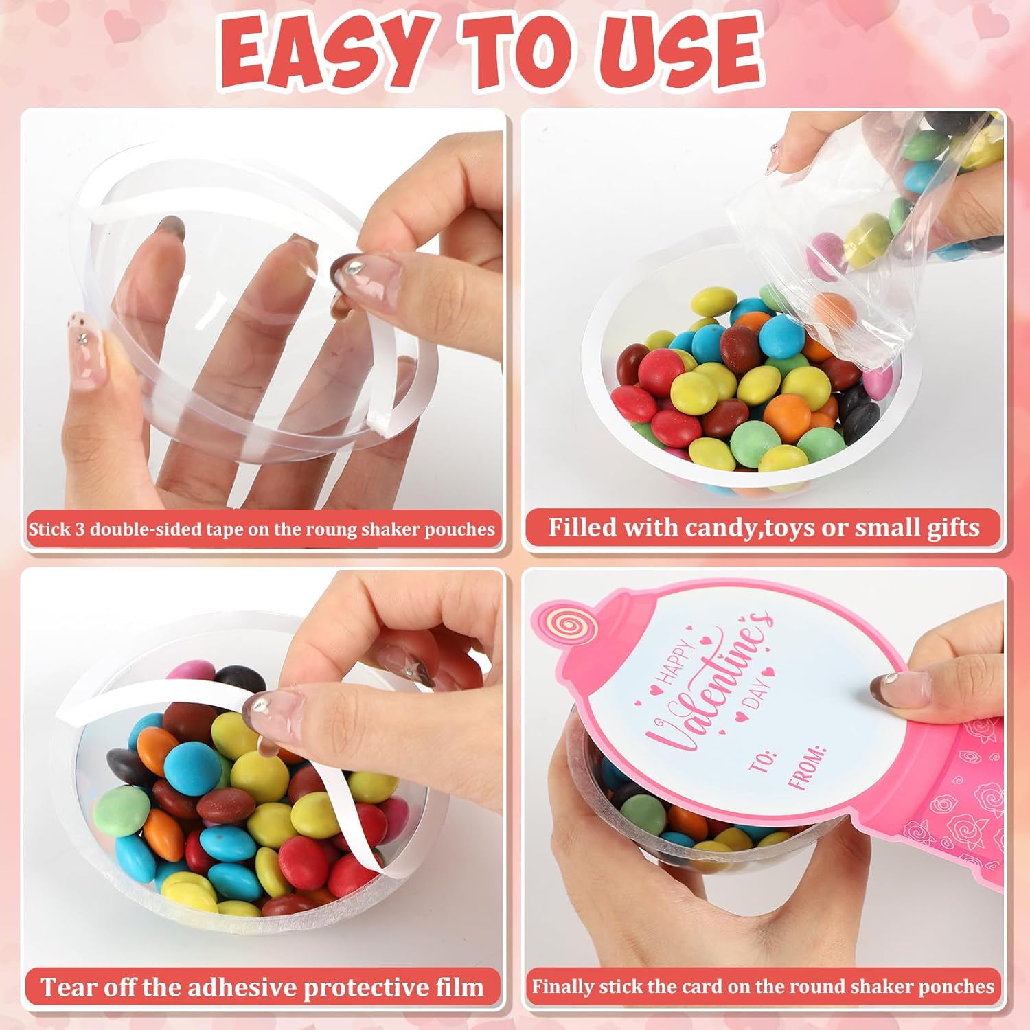 36 Pack Valentines Cards For Kids Diy Valentines Candy Cards With Bubble Gum Machine Design And Round Adhesive Shaker Pouches Classroom Exchange Gifts For Boys Girls School Party Favors
