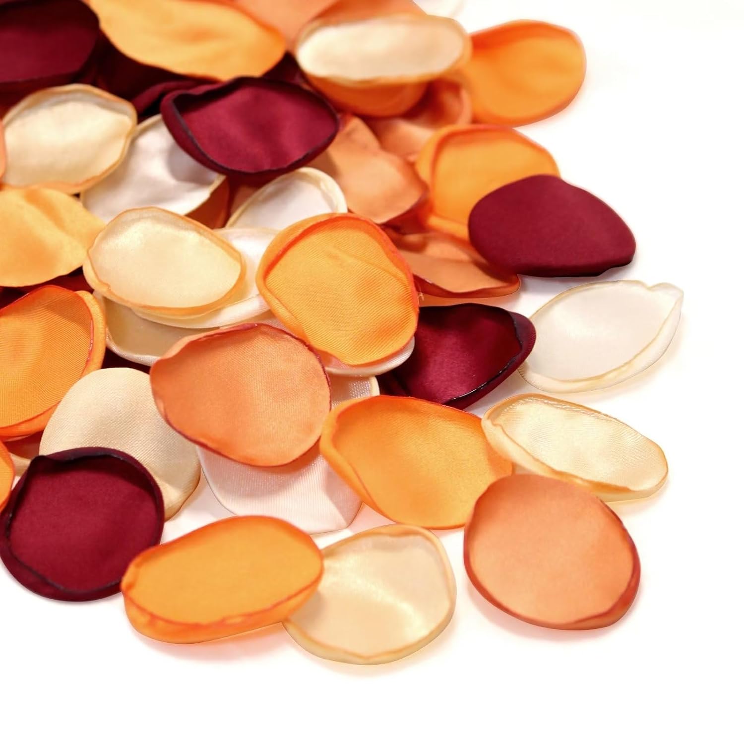 300Pcs Orange Rose Petals, Artificial Flower Petals Fall Wedding Decor Flower Girl Petals Terracotta Flower Petals For Wedding Aisle Runner Scatter Dinner Table Centerpieces Party Decoration