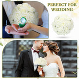 200 Pack Artificial Foam Rose Flowers With Stems Artificial Flowers Real Looking Fake Roses Bulk For Diy Wedding Bouquets Bridal Shower Centerpieces Floral Arrangements Home Decoration (White)