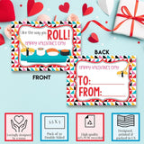 I Like The Way You Roll Cute Sushi Themed Valentine'S Day Cards For Kids To Give To Friends & Classmates, Thirty (30) 3.5" X 5" Fill In Cards (Without Envelopes) By Amandacreation