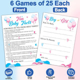 75Pcs Gender Reveal Games For Guests, 6 Funny Games For Boy Or Girl Gender Reveal Decorations Idea Baby Prediction Cards, Mommy Or Daddy