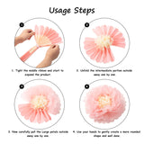 24 Pcs Paper Fans Decoration Set, Including 12 Tissue Flowers, 6 Hanging Fans Garlands Decoration, 6 Paper Poms Ball Decor Flowers Kit For Christmas Wedding Birthday Baby Shower(Rose Pink)