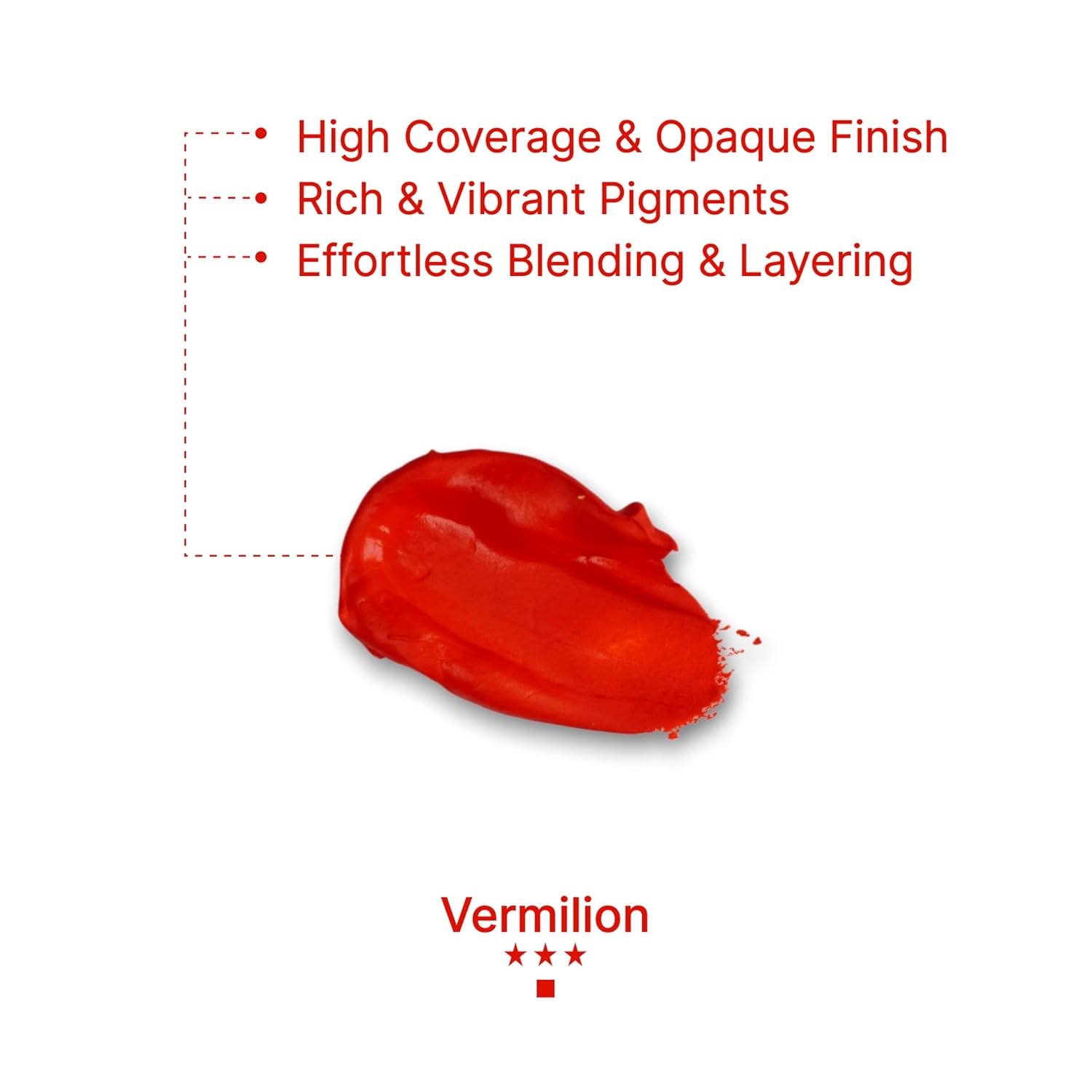 Gouache Vermilion Refills (50Ml/1.7Oz)|Intense Pigments, Easy Color Refill (2 Pcs.)
