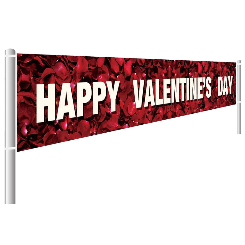 Large Happy Valentine'S Day Banner, Valentine'S Day Party Supplies Dec