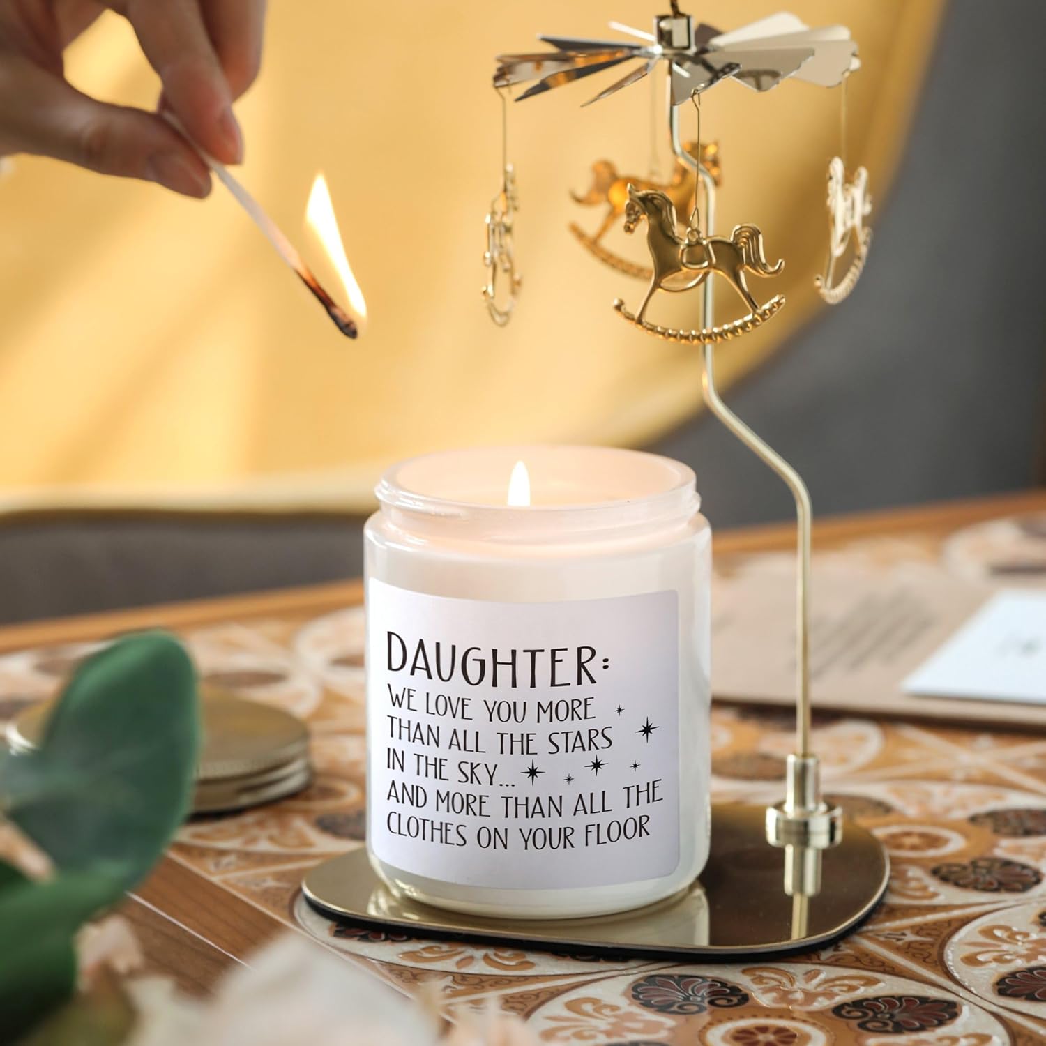 Teen Girls Candle Gifts For Daughter From Mom, 14-16 Teen Girl Birthday Gifts For Daughter, Teenage Girl Valentines Presents Funny Blessing Gift, 7Oz Vanilla Lavender Scented Candle