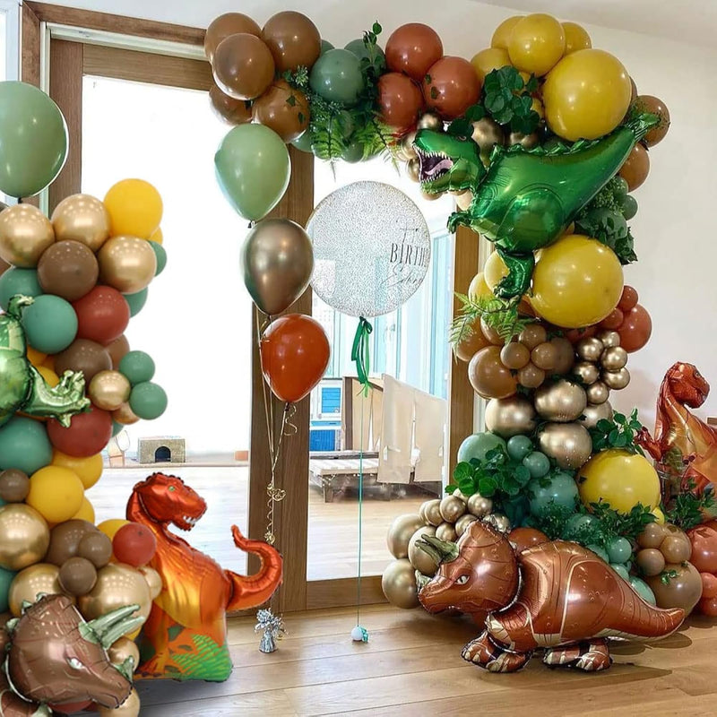 Dinosaur Balloon Garland Arch Kit Birthday Party Supplies Roar Foil De