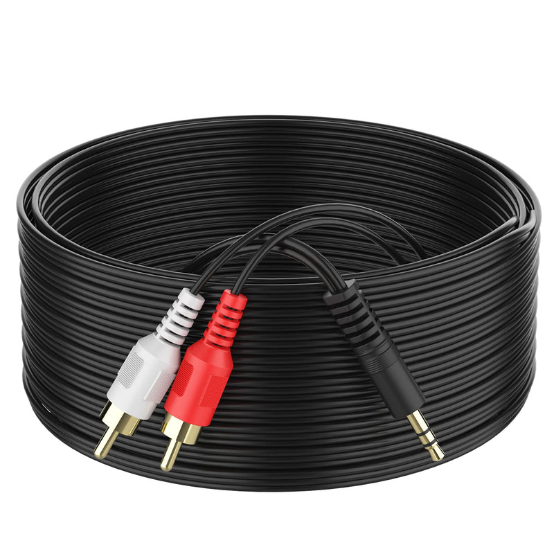 3.5Mm To Rca Cable 10Ft, 3.5Mm Trs Male To 2Rca Male Stereo Y Splitter Rca Cor