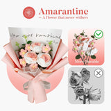 Crochet Flowers, Crochet Flowers Bouquet Of Rose, Crochet Artificial Flowers?11Pcs?? Suitable For Mother'S Day, Valentine'S Day, Graduation Ceremony, Birthday Wedding Teacher'S Day (Pink)